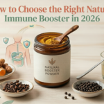 An organic blend of essential vitamins and superfoods highlighting the Best Natural Immune System Booster Powder for daily wellness and seasonal defense.