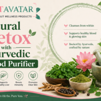 Ayurvedic Blood Purifier Powder by GutAvatar for natural detox, clear skin, and holistic wellness solutions.