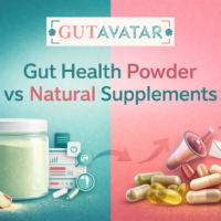 GutAvatar Gut Health Powder comparison with natural supplements for better digestion and microbiome balance