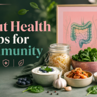 Gut health tips probiotics fiber for balanced digestion immunity and microbiome support.