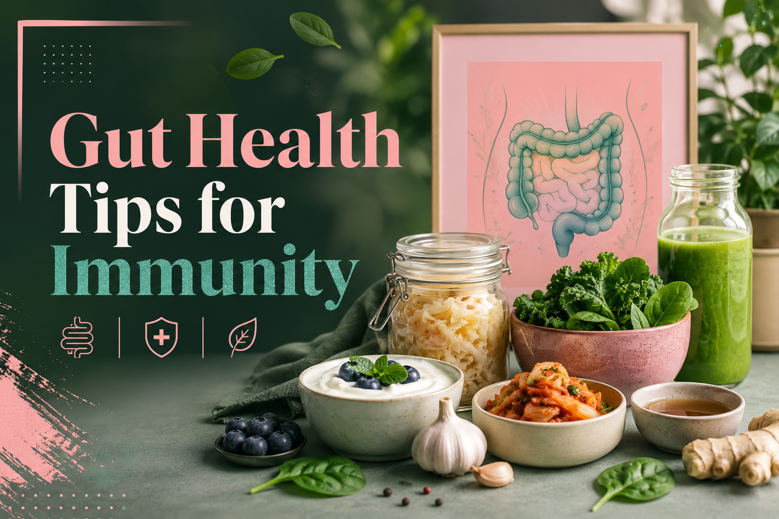 Gut health tips probiotics fiber for balanced digestion immunity and microbiome support.